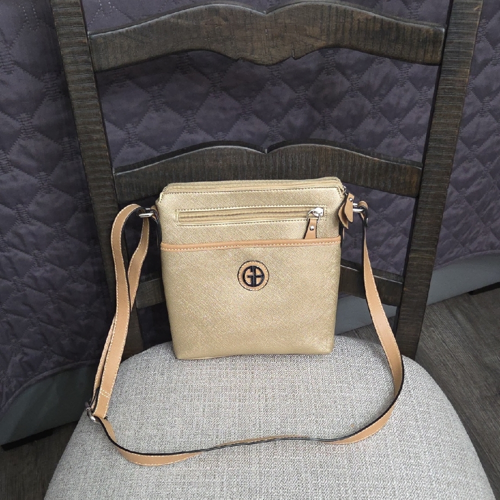 Giani Bernini Metallic Gold Crossbody Bag